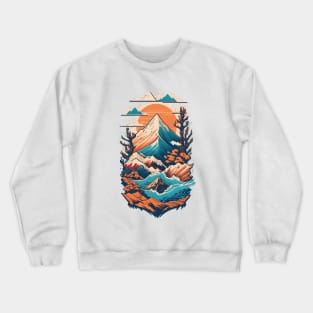 Nature Sunset digital artwork Crewneck Sweatshirt